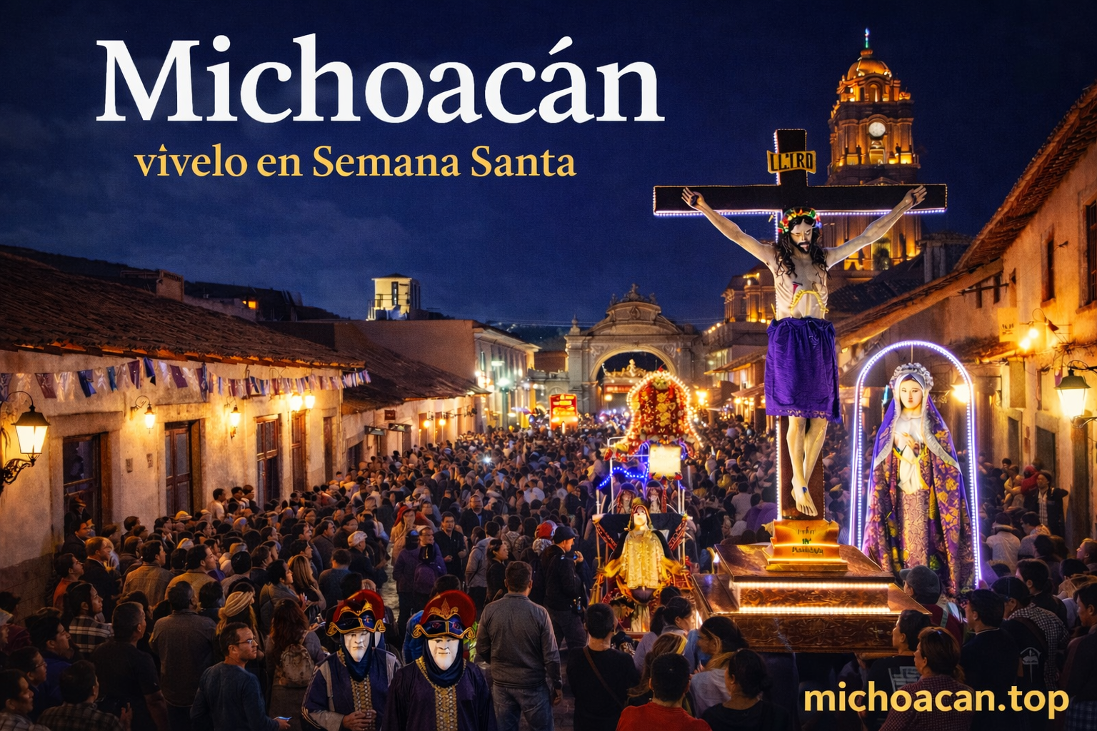 Procesión de los Cristos en Tlalpuhajua